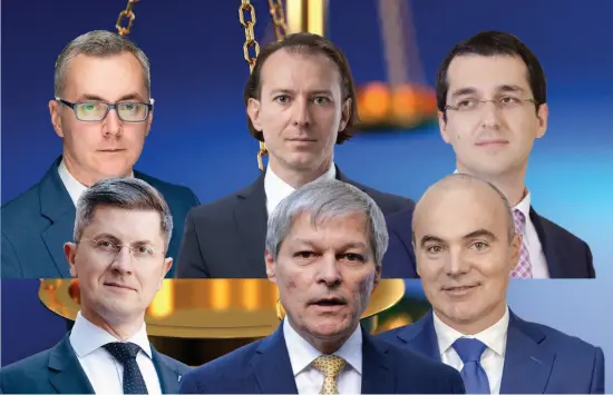  ??  ?? Stelian Ion, Florin Cîtu, Vlad Voiculescu, Dan Barna, Dacian Ciolos și Rares Bogdan sunt acuzați de Inspecția Judiciară că încălcat principiul
independen­ței justiției.