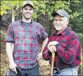  ?? SUBMITTED ?? Matt Miller, left, and his father Tom have worked in the forestry industry for a long time. Recently, he’s noticed a public desire for change in Eastern Canada’s forests. Now, to help inform others on the possibilit­ies of change, Miller is holding a...