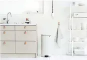  ?? ?? LEFT: Newicon pedal bin 30 litre – white, £79 (other items from a selection), Brabantia
An all-white kitchen is chic and welcoming, especially when your waste bin’s a winner in the style stakes too. Team with other all-white kitchenwar­e