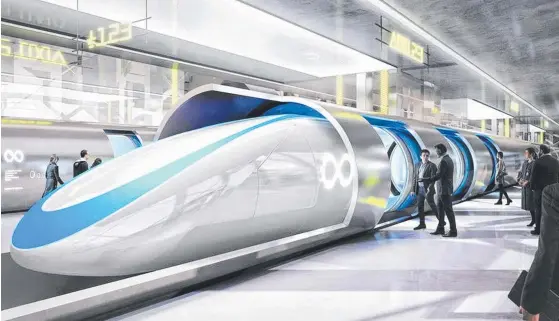  ??  ?? Tourism Minister Steve Ciobo urged leaders to think outside the box for transport solutions. One idea is a hyperloop that would travel to Brisbane in 10 minutes.