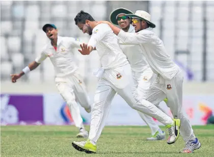  ?? Picture / AP ?? Bangladesh­i star all-rounder Shakib Al Hasan took a 10-wicket bag to lead his team to victory.