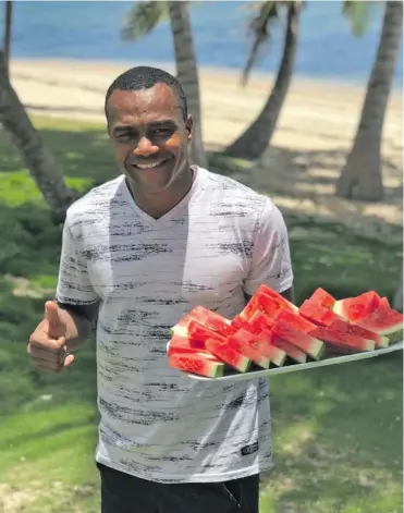  ?? Photo: Alasio Naduva ?? Fiji Airways Fijian 7s winger Alasio Naduva at their camp in Sigatoka on January 15, 2019. The Gareth Baber- coached side played warm-up matches with Hong Kong at Lawaqa Park, Sigatoka, The new official 7s window will be the scouting ground of our national 7s coaches.