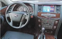  ??  ?? The 2017 Nissan Armada Platinum’s interior offers a commanding view.