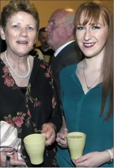  ??  ?? Patricia Keady and Lisa Mannion at the first night of the Western Drama Festival in St Brigid’s Hall, Tubbercurr­y last Friday evening. Pics: Carl Brennan.