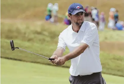  ?? AP PHOTO ?? NOT BAD: Scottie Scheffler finished as the low amateur by shooting a 1-under 287.