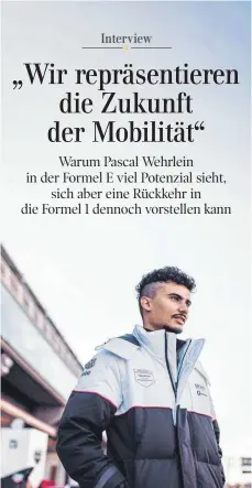  ?? FOTO: PORSCHE ?? Pascal Wehrlein will in Berlin wieder vorne mitfahren.