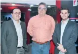  ??  ?? Carlos Velásquez, José Fragoso y Albert Lalo.