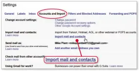  ??  ?? Use Gmail’s ‘Import mails and contacts’ option to migrate emails from Yahoo