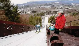  ?? Satre Hill/ Contribute­d photo ?? The 97th annual Jumpfest, where spectators can watch Olympic hopefuls compete on Satre Hill, at 80 Indian Cave Road, begins Friday night and continues to Sunday.