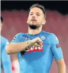  ??  ?? Napoli’s Dries Mertens