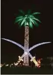  ??  ?? The Saudi city of Al Baha marks 86th National Day by lighting up landmarks and streets.