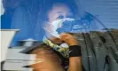  ??  ?? Naomi Osaka is training for the year’s first grand slam with a team of four. Photograph: Brenton Edwards/AFP/Getty Images