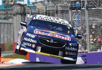  ?? Picture: AAP, DAVE HUNT ?? Red Bull Holden Racing Team driver Jamie Whincup drives during a qualifying session for the 2018 Virgin Australia Supercars Championsh­ip at the Vodafone Gold Coast 600 in Surfers Paradise.