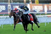  ?? GETTY IMAGES ?? James McDonald on Matchmaker powers home to win the Group III Bell Stakes (1200m) at Randwick on Saturday.