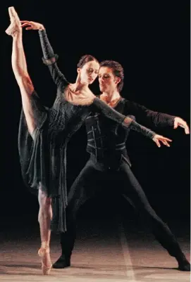  ?? MIKHAIL METZEL /THE CANADIAN PRESS/AP ?? Ballerina Svetlana Lunkina, shown in this 2007 photograph performing with Ruslan Skvortsov in Moscow, has decided against returning to Russia from Canada because she fears for her safety, the Russian newspaper Izvestia reported Tuesday.