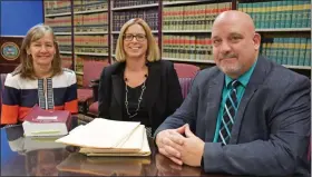  ?? SUBMITTED PHOTO ?? Chester County offers a fresh start for diversion program juveniles upon reaching the age of 18. Pictured left to right are: Yolanda Van de Krol, Chester County Clerk of Courts; Renee Merion, Deputy District Attorney in charge of the Juvenile Unit; and Don Corry, Chester County Chief Juvenile Probation Officer.