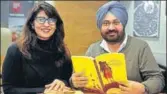  ?? KESHAV SINGH/HT ?? Authors Navjot Kaur and Ajay Brar with their book.