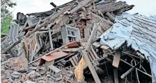  ?? AFP ?? A DESTROYED house following a strike in the village of Tsirkuny, Kharkiv region, amid the Russian invasion of Ukraine.