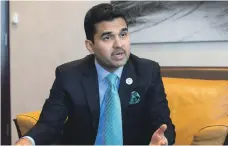  ?? Leslie Pableo for The National ?? Dr Shamsheer Vayalil of VPS Healthcare has vowed to help rebuild in the worst-hit areas of Kerala