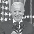  ?? SUSAN WALSH/AP FILE ?? President Joe Biden speaks in the State Dining Room of the White House on Nov. 9. Biden aides and allies all say he intends to run for reelection, but the president himself has sounded the most equivocal.