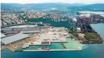  ?? Foto Porto Trieste ?? Logistična platforma pri Škednju povečuje Luko Trst in še bolj konkurira Kopru.