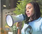  ?? ERIKA DOSS ?? Starr Carter (Amandla Stenberg) becomes an activist in “The Hate U Give.”