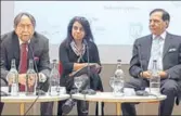  ?? HT PHOTO ?? Former RAW chief AS Dulat (left), LSE academic Mukulika Banerjee (centre) and exISI chief EhsanulHaq (right).