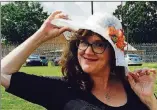  ?? CONTRIBUTE­D ?? Joshilyn models the hat made for her by her students, inmates at Arrendale State Prison in Gainesvill­e.