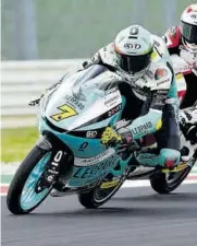  ?? //EFE ?? El italiano Dennis Foggia fue el más rápido en los libres de Moto3