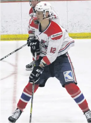  ??  ?? Carter Ansems of Canning gets ready to fire a shot during practice at the Kings Mutual Century Centre in Berwick.