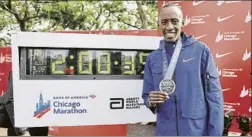  ?? ?? Kelvin Kiptum, en octubre pasado tras batir el récord mundial de maratón