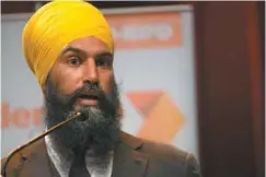  ?? PEDRO RUIZ LE DEVOIR ?? Le NPD a élu son nouveau chef, Jagmeet Singh, en octobre dernier.