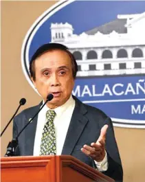  ??  ?? IN HIS INTERVIEW with The Chiefs on Cignal TV’s One News on Monday, Socioecono­mic Planning Secretary Ernesto M. Pernia said that President Rodrigo R. Duterte’s economic management team believes not all regions in the country are ready for federalism.