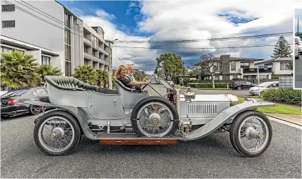  ?? Photos: ANDY MACDONALD/STUFF ?? Joelene Simkin took Colin Carryer for a ride in her and her husband’s 1908 Rolls-Royce Silver Ghost, which will be part of the New Zealand Rolls-Royce and Bentley Club tour of Taranaki this month.