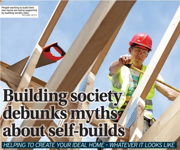  ?? PICTURE: GETTY ?? People wanting to build their own home are being supported by building society esbs