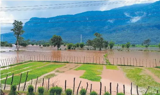  ??  ?? LOCALS PAY THE PRICE: Flooded fields are seen after the Xepian-Xe Nam Noy hydropower dam collapse in Attapeu province, Laos.