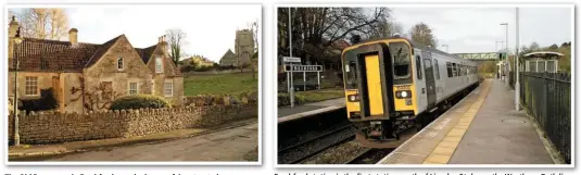  ??  ?? Freshford station is the first station south of Limpley Stoke on the Westbury-Bath line. The delayed 0908 from Bath to Westbury arrives at Platform 2 on October 30 2017. The Old Parsonage in Freshford was the house of inveterate boozer Walter Valentine...