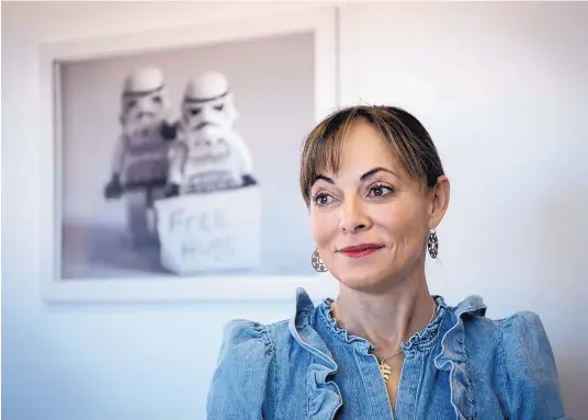  ?? EDDIE MOORE/JOURNAL ?? New Mexico Appleseed executive director Jenny Ramo at her Santa Fe office.