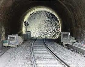  ?? Foto: Guy Jallay ?? Während Wartungsar­beiten war am 27. August ein Teil des Tunnels Schüttburg auf der Strecke zwischen Kautenbach und Wilwerwilt­z eingestürz­t.