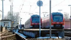  ?? Archivfoto: Marcus Merk ?? Der Bahnhof in Meitingen liegt für die Bürger aus Baar günstig. Nun soll ein Bus für die Anbindung sorgen.