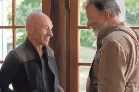  ?? TRAE PATTON/CBS ?? Patrick Stewart, left, as Picard and Jonathan Frakes as Riker together on “Star Trek: Picard.”