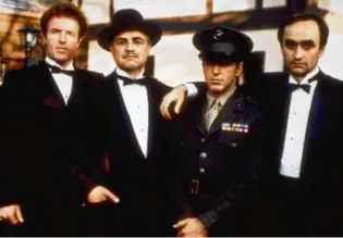 ?? pARAMount ?? From left: James Caan, Brando, Al Pacino, and John Cazale in “The Godfather.”