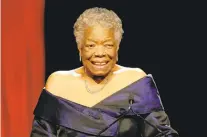  ?? ?? Maya Angelou (seen in 2009) published “I Know Why the Caged Bird Sings” in 1969. Stage production begins Friday.