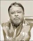  ?? PTI ?? BJP has welcomed Mukul Roy, an accused in the Saradha and Narada scams