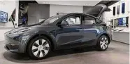  ?? Associated Press file photo ?? The U.S. has opened an investigat­ion into Tesla’s Model Y SUV after getting two complaints that the steering wheels can come off while being driven.