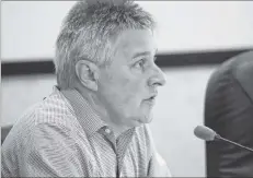  ??  ?? Greg Shay, director of finance for the Municipali­ty of Yarmouth, presented the operating and capital budgets at the May 23 council meeting.