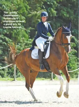  ??  ?? The “quirky” Gelderland­er Armstrong II impresses to head a grand prix for Louisa Spencer