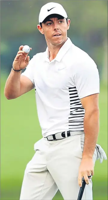  ??  ?? Rory McIlroy knows he will have to improve today if he is to secure a victory