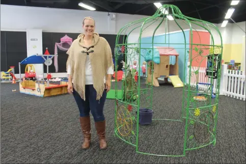  ??  ?? Lauren Halligan - Medianews Group Kim Henkel is the owner and operator of Wiggle Worms Playland, which recently opened at Wilton Mall.