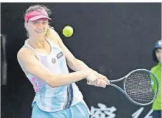  ?? FOTO: ZIMMER/IMAGO IMAGES ?? Mit einer Zweisatz-Niederlage gegen die Tschechin Karolina Muchova schied Mona Barthel als letzte Deutsche in Melbourne aus.